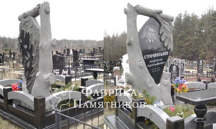 Эксклюзивный памятник в виде дуба для Строчинского Анатолия 
