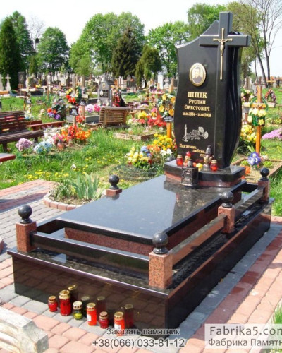 Памятник с крестом №14-015, Элитные памятники: Одинарные