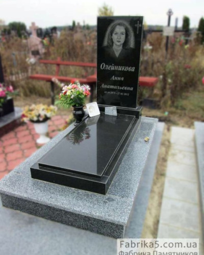 Классический прямоугольный памятник  №15-002, Памятники Житомир. Классические памятники, Одинарные модели