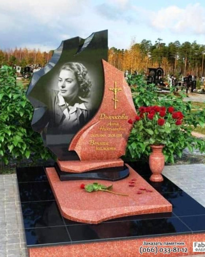 Красивый памятник для молодой девушки на могилу    №18-003, Памятники Коростышев