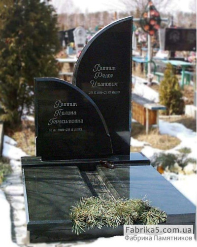 Компактный Двойной памятник №23-046, Фигурные двойные памятники