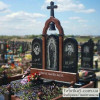 Двойной памятник с аркой, крестом и колоколом №24-009 Двойной памятник с аркой, крестом и колоколом №24-009