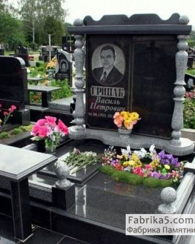 Элитный двойной памятник из гранита №24-023, Элитные двойные памятники