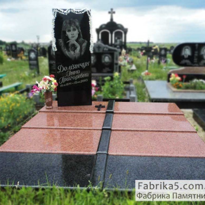 Двойной памятник с каскадным надгробием №24-024 изделие, 
