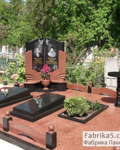 Элитный комплекс на могилу для Родителей  №42-001, Элитные двойные памятники
