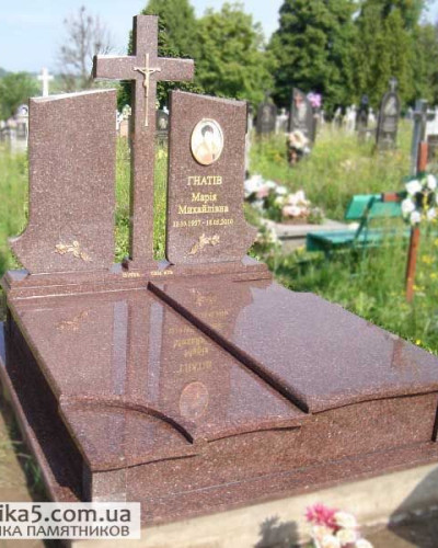 Двійний памяник у західному стилі №75-004, Подвійні пам'ятники