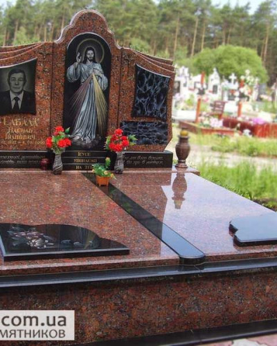Двойной памятник в католическом стиле №75-010, Подвійні пам'ятники