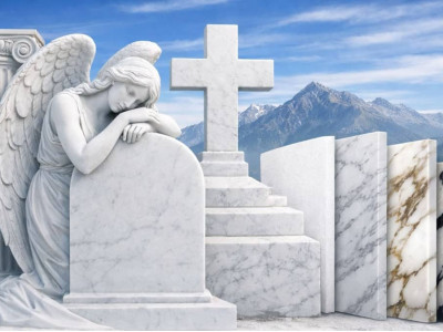 Белый мрамор для памятников: виды и особенности применение